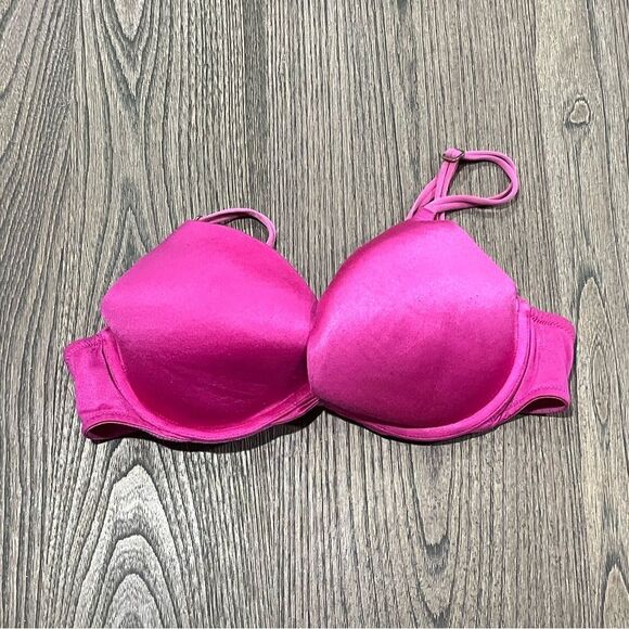 Victoria's Secret Very Sexy Push Up Bra Shimmery Magenta Size 34B - Picture 1 of 5